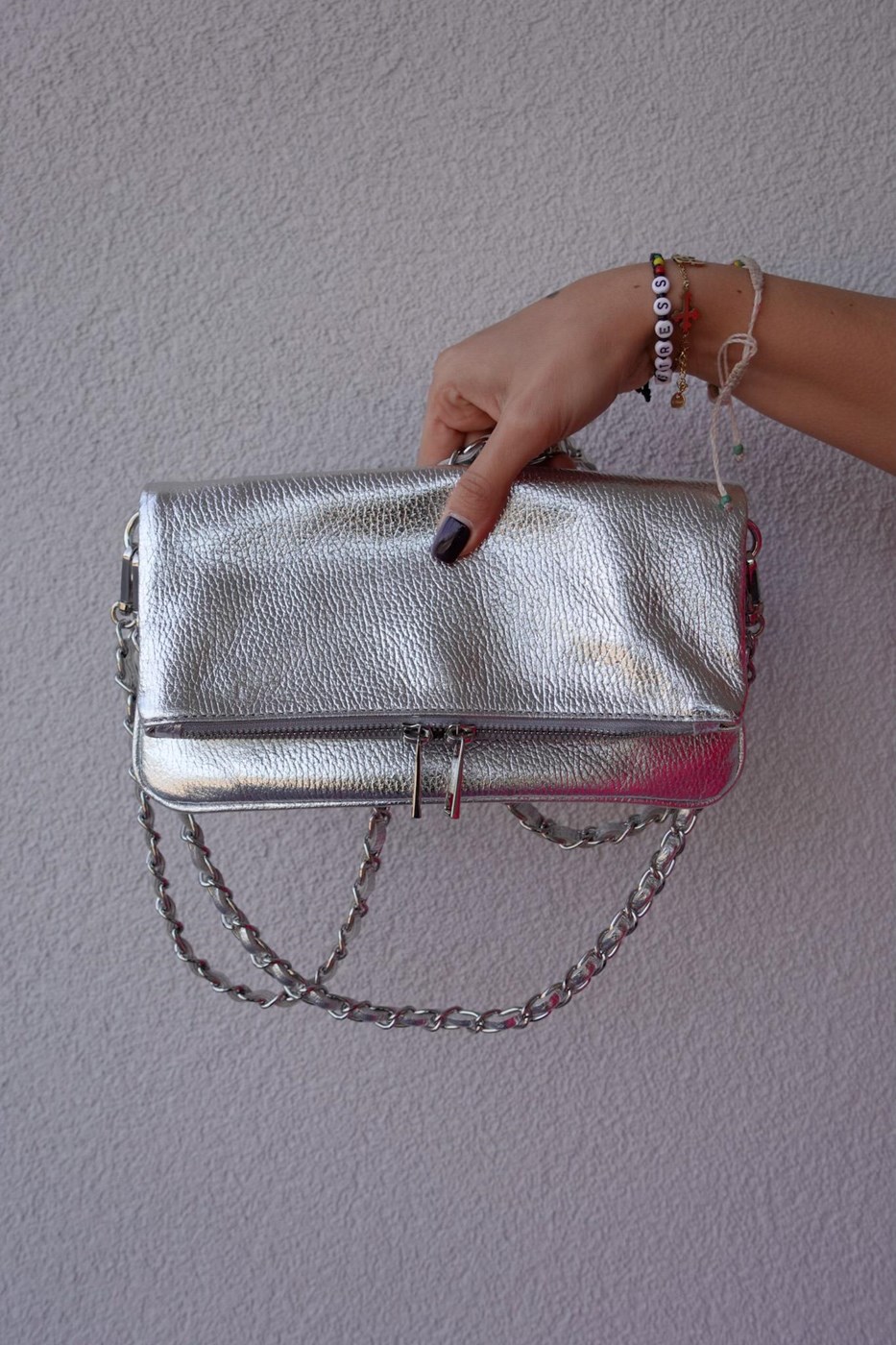 Pochette Nélya argenté